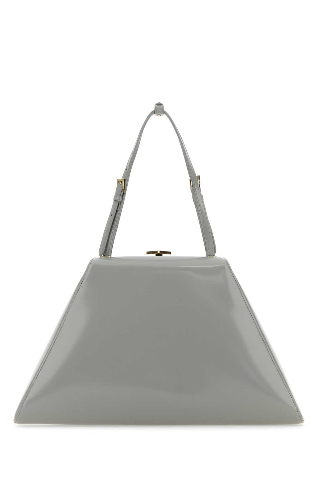 Prada Women Light Grey Leather Handbag