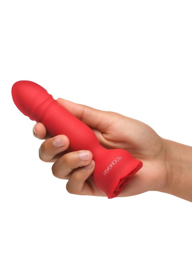 Bloomgasm Rose Delight Recharge Silicone Thrusting Vibrator