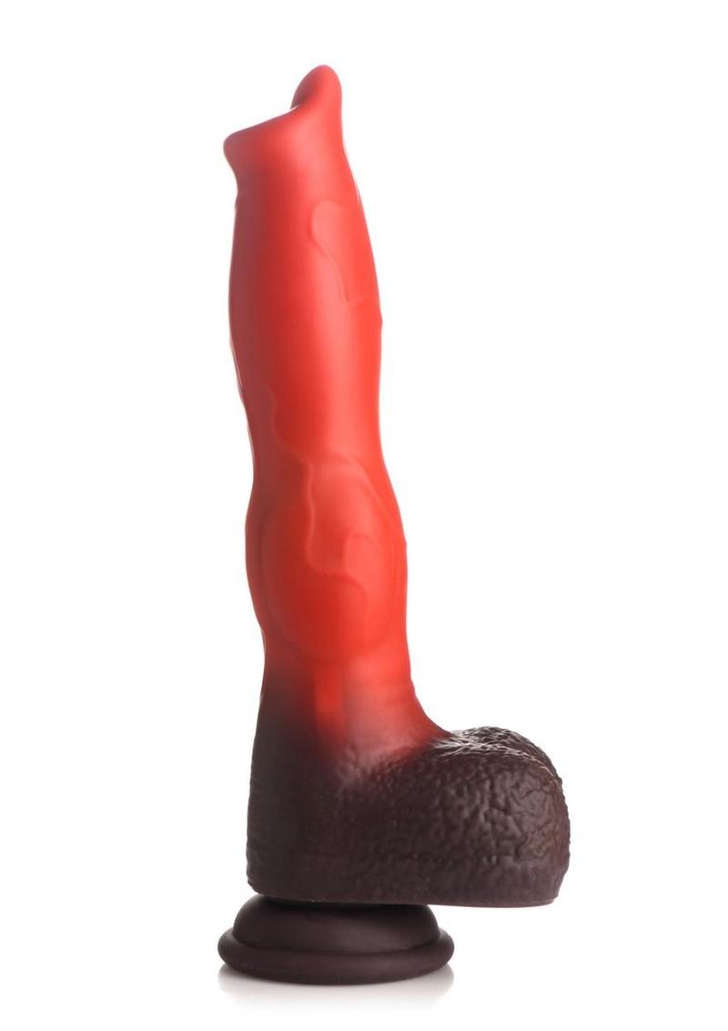 Creature Cocks Ramming Hound Thrust And Vibrating Silicone Dildo