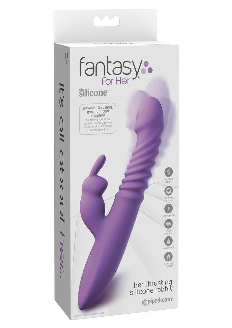 Fantasy For Her Thrusting Silicone Rabbit Rechargeable Vibrator