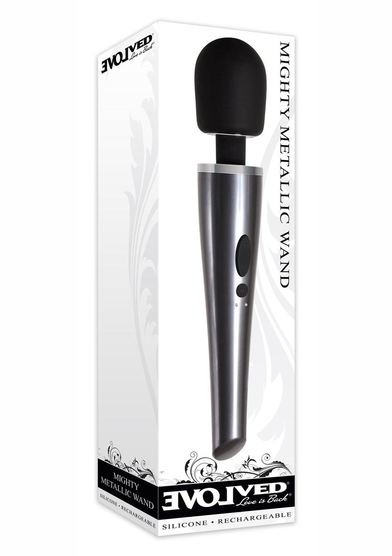 Mighty Metallic Wand Silicone Body Massager