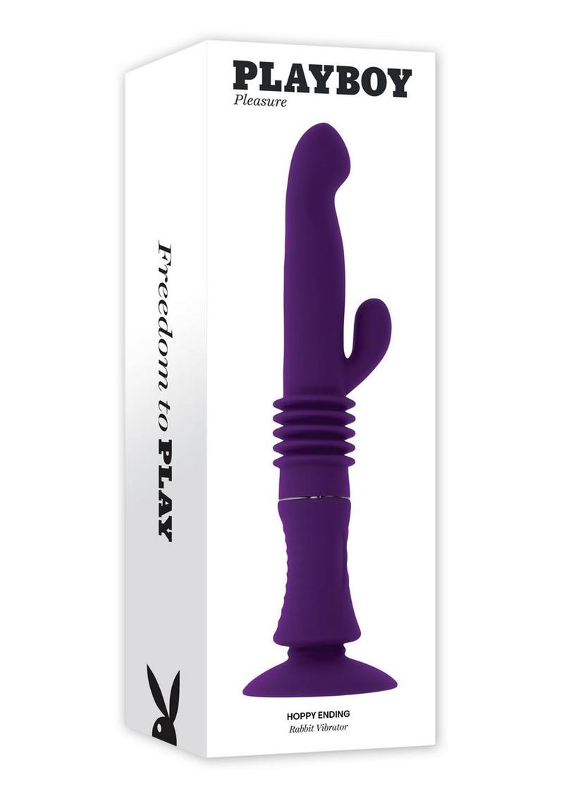 Playboy Hoppy Ending Rechargeable Thrusting Rabbit Vibrator