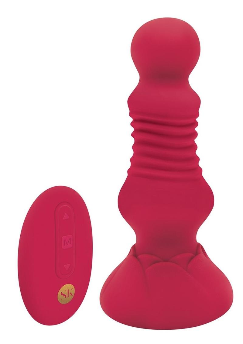 Secret Kisses Rosebud Thrusting Buttplug Wireless Remote Control