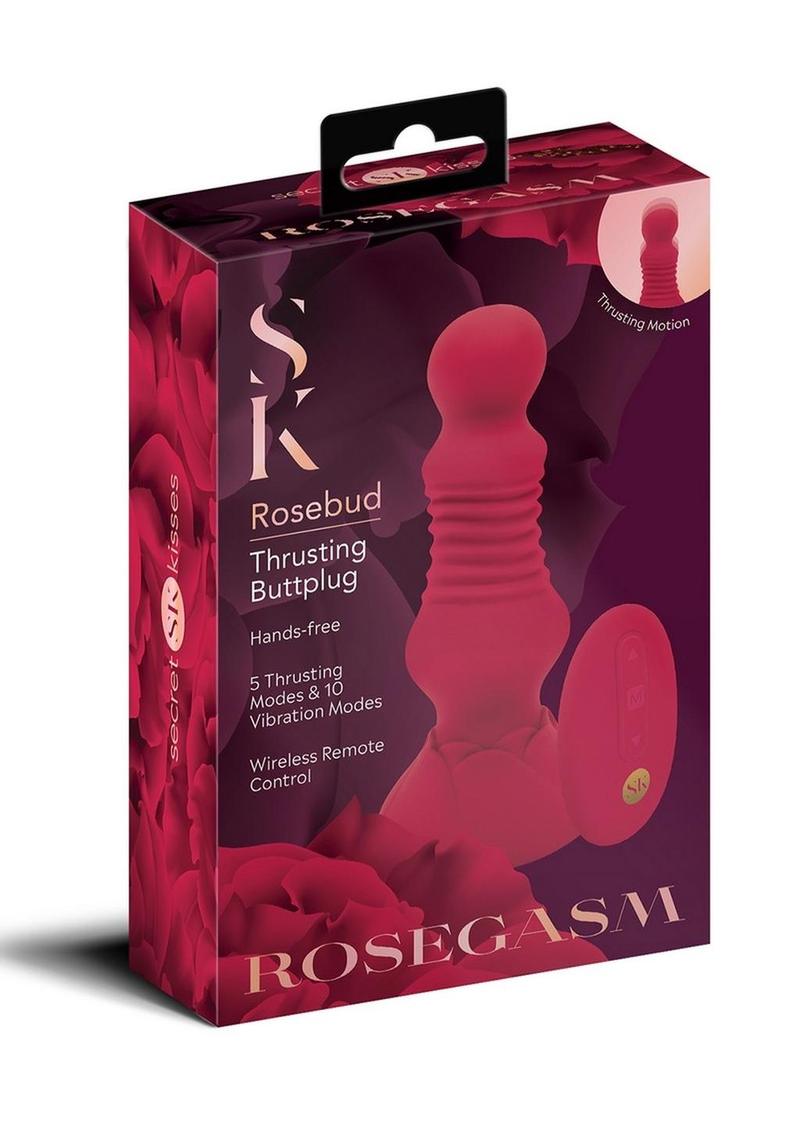 Secret Kisses Rosebud Thrusting Buttplug Wireless Remote Control