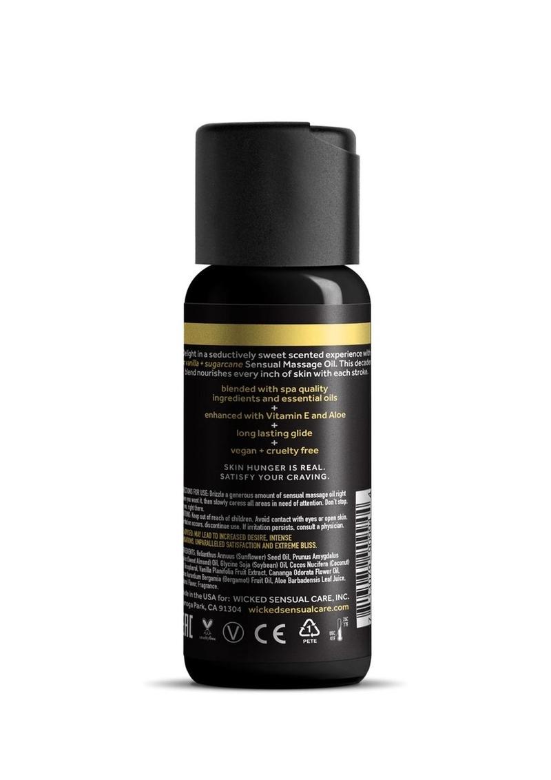 Wicked Sensual Massage Oil Vanilla Plus Sugarcane